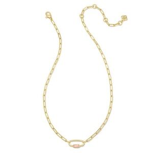 Kendra Scott Emma Chain Necklace-Gold/Pink